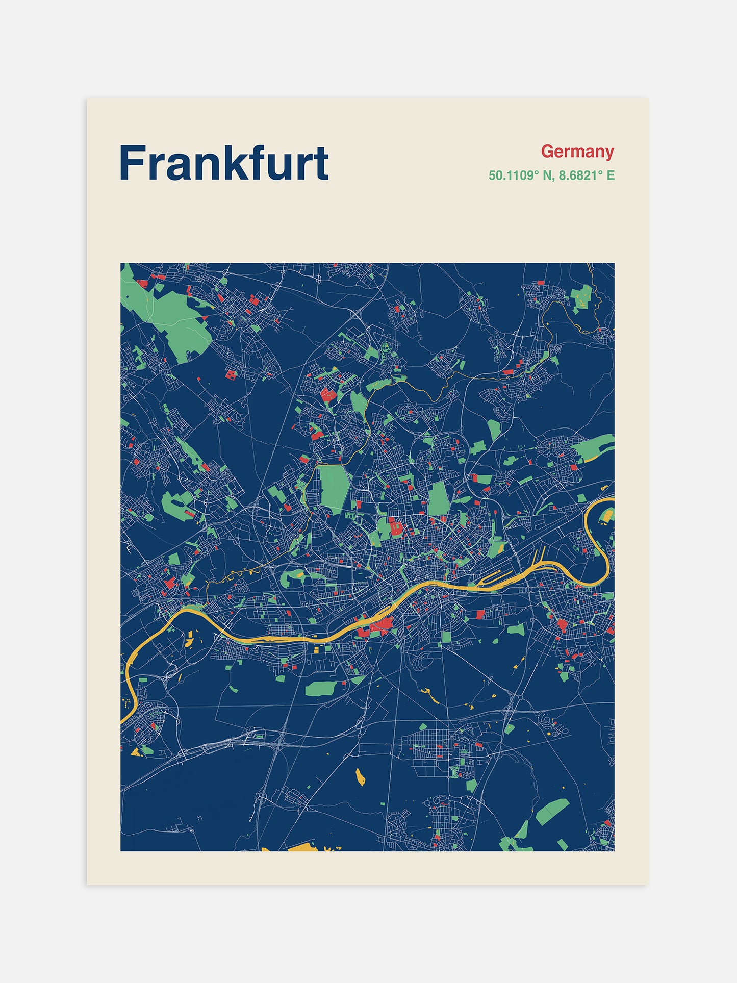 Frankfurt Map Print