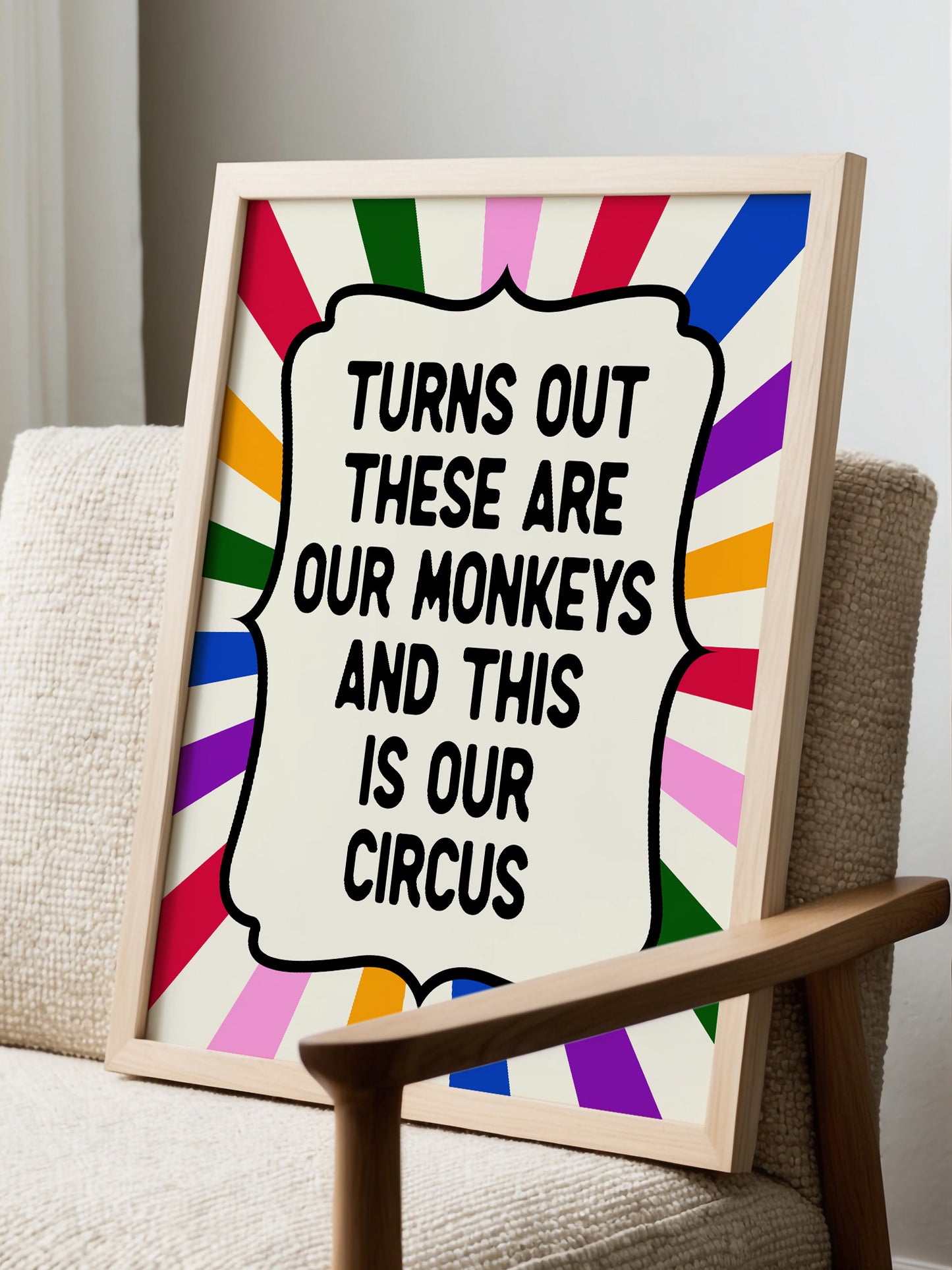 Funny Monkeys Circus Print