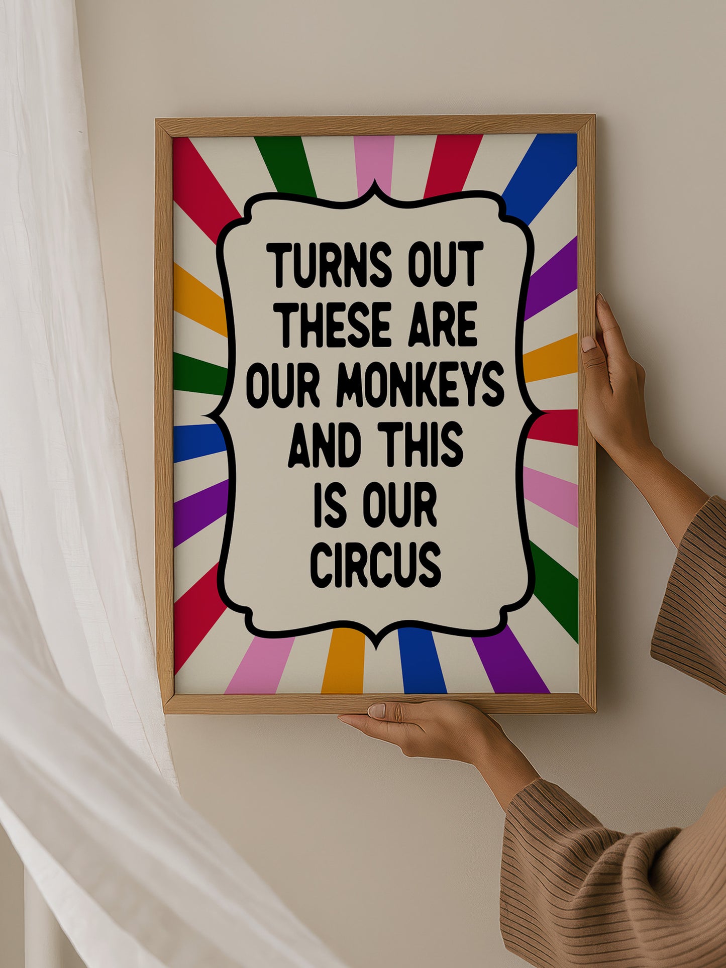 Funny Monkeys Circus Print