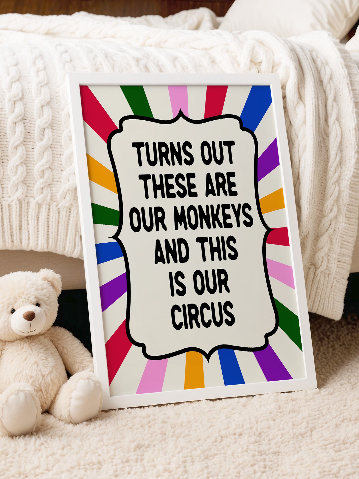 Funny Monkeys Circus Print