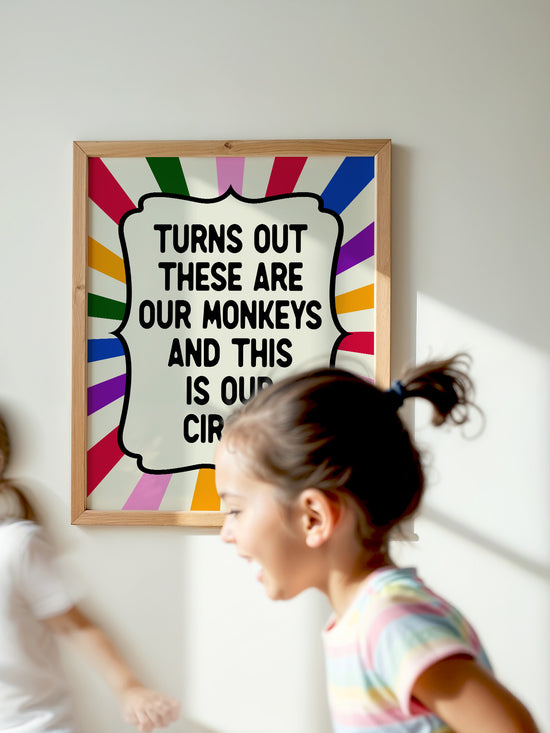 Funny Monkeys Circus Print