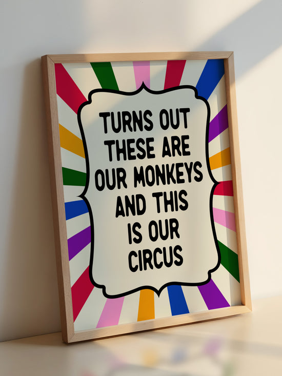 Funny Monkeys Circus Print
