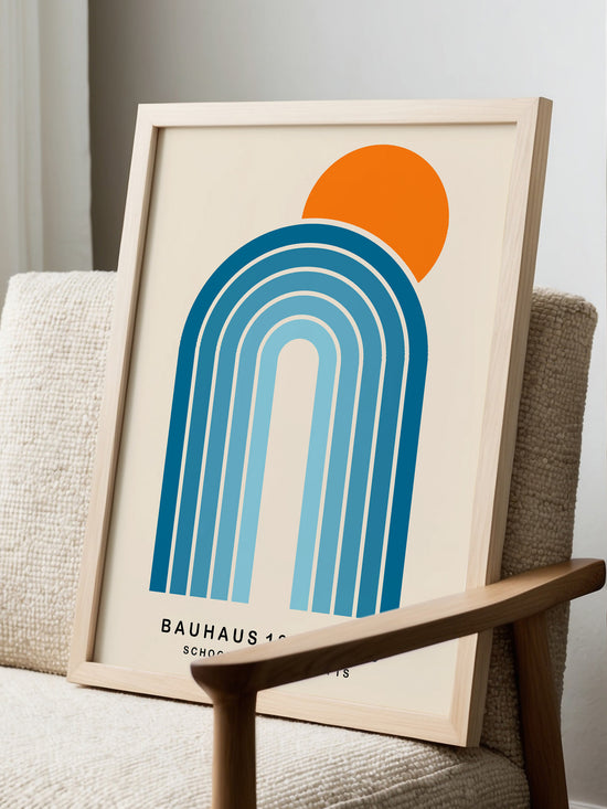 Blue Arch Bauhaus Poster