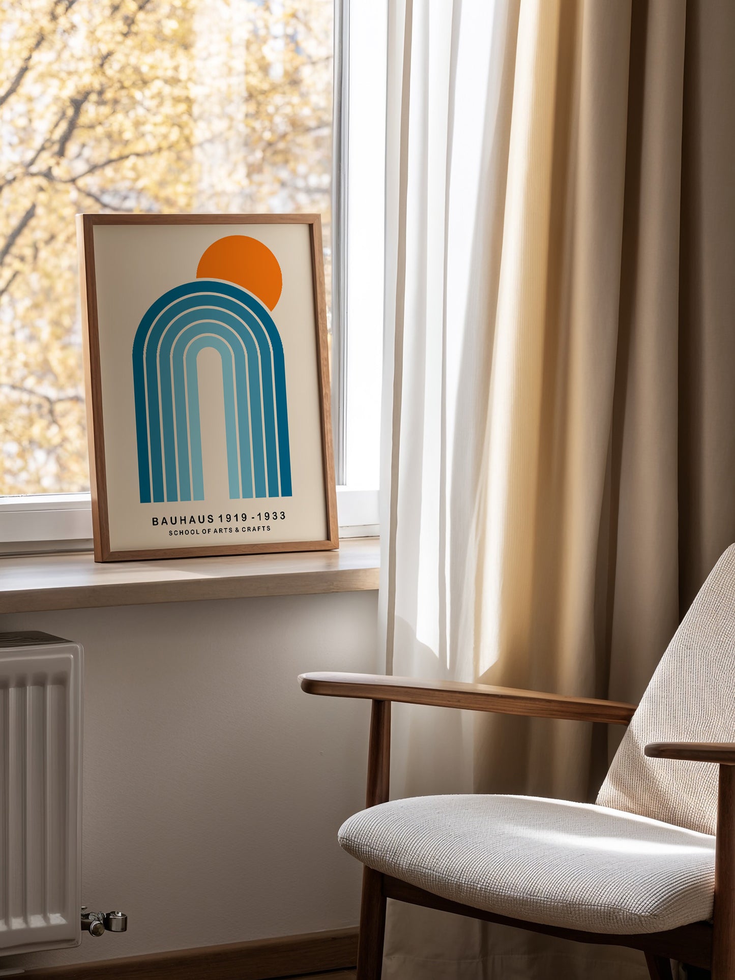 Blue Arch Bauhaus Poster