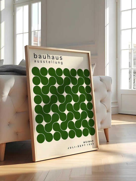 Green Geometric Bauhaus Print