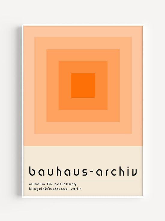 Orange Square Bauhaus Poster