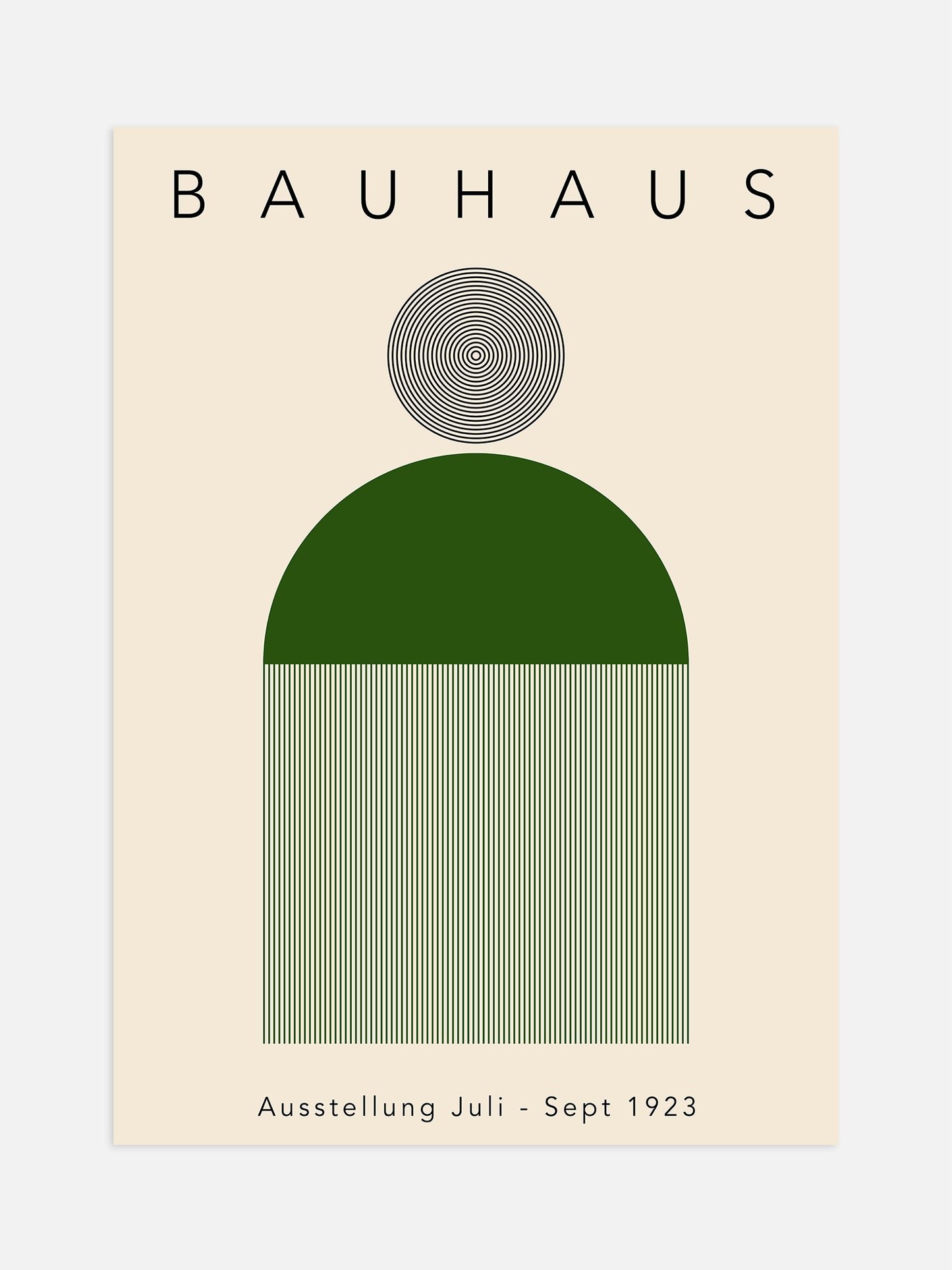 Green Mid Century Bauhaus Poster
