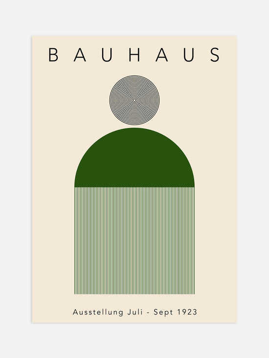 Green Mid Century Bauhaus Poster