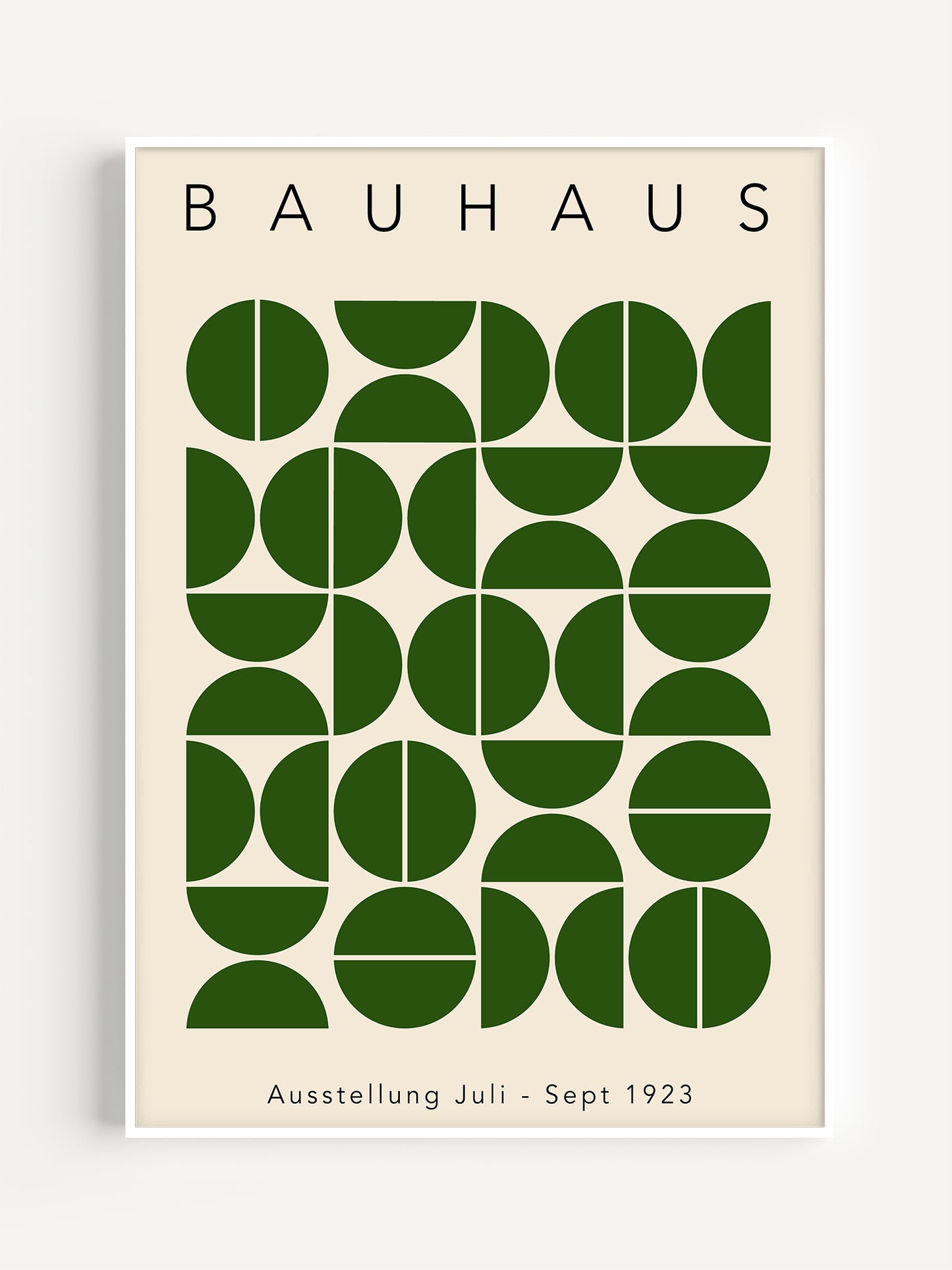 Green Semi Circles Bauhaus Poster