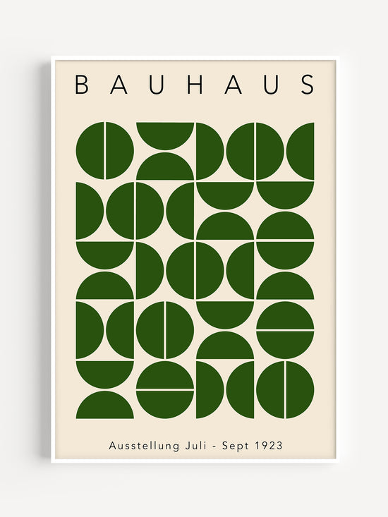 Green Geometric Bauhaus Poster | Digital Download