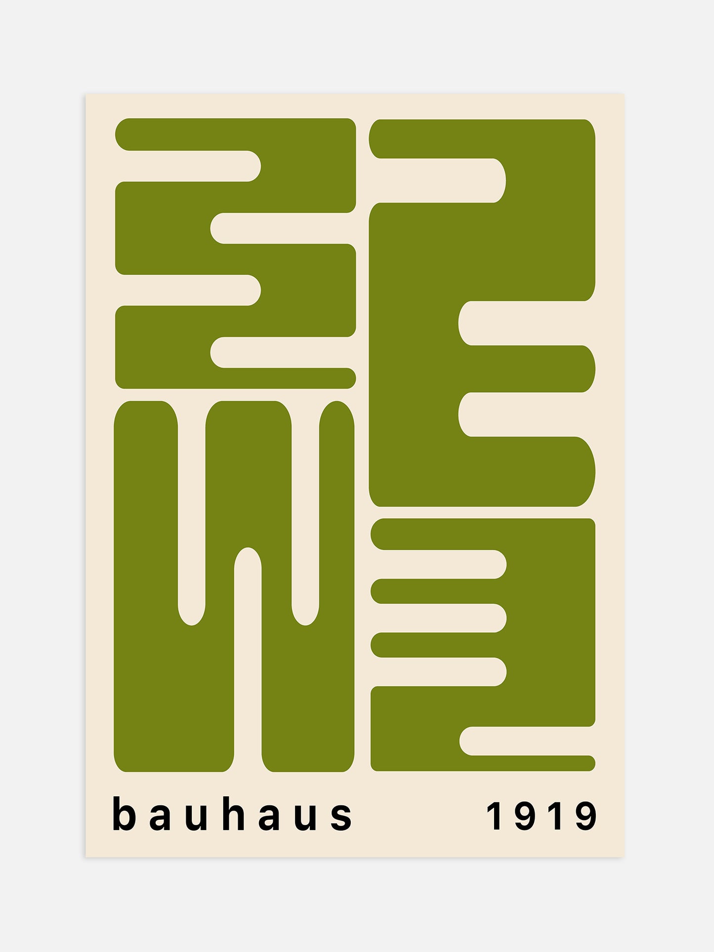 Green Modernist Bauhaus Poster