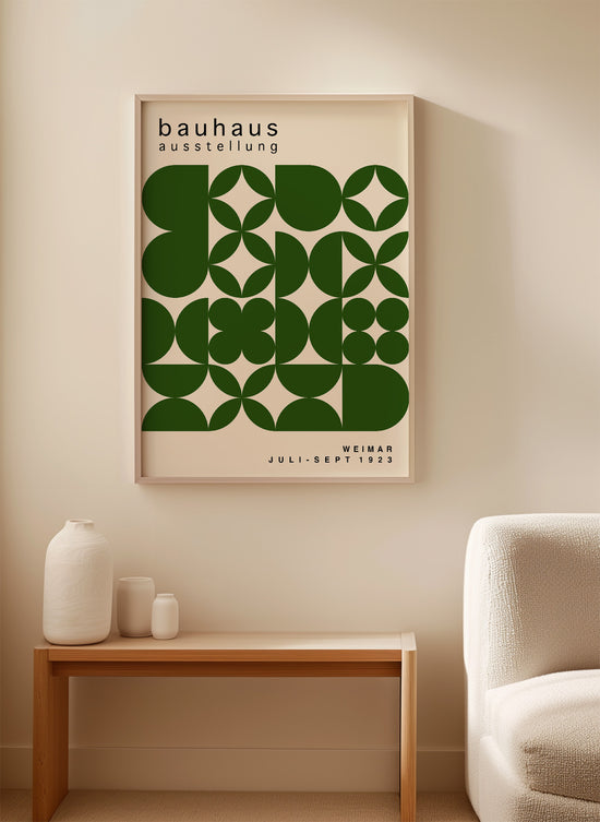 Green Geometric Bauhaus Print