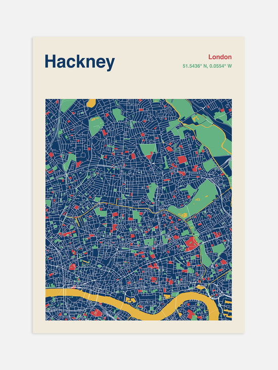 Hackney Map Print