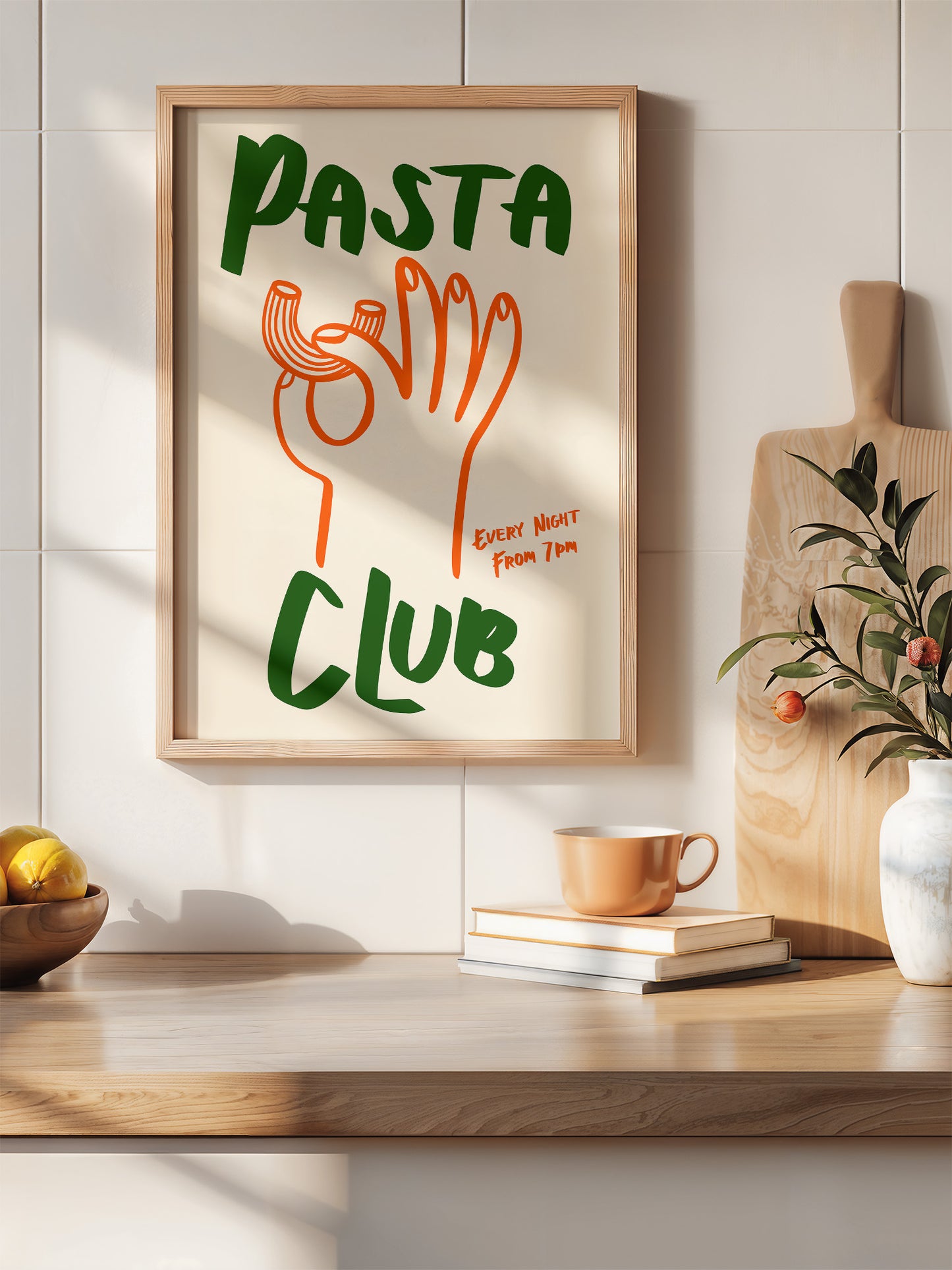 Pasta Club Print - Black