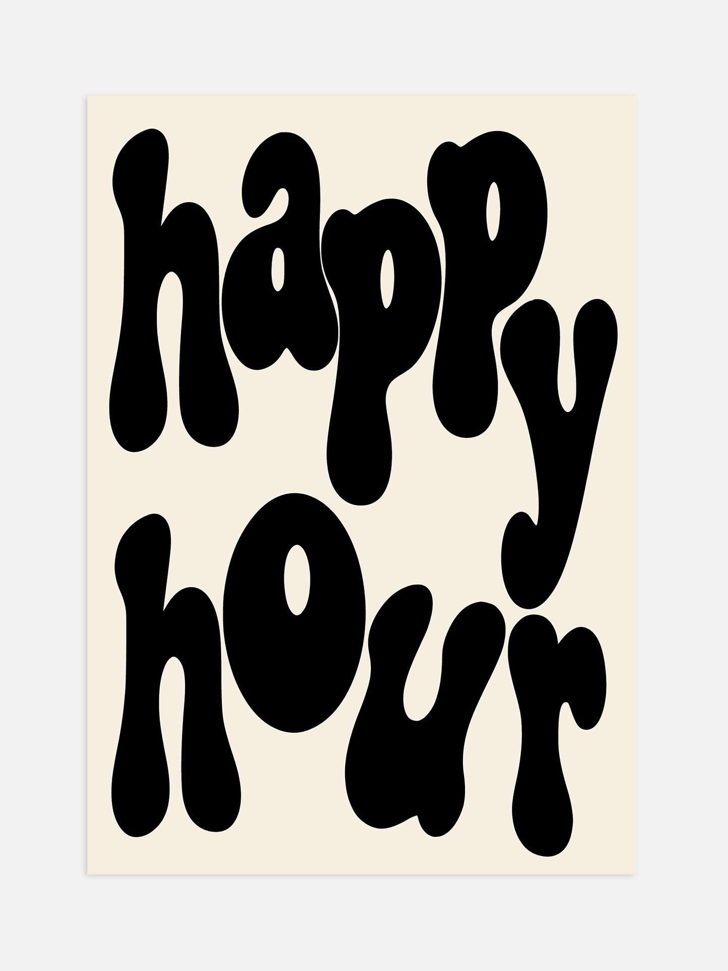 Happy Hour Typography Poster