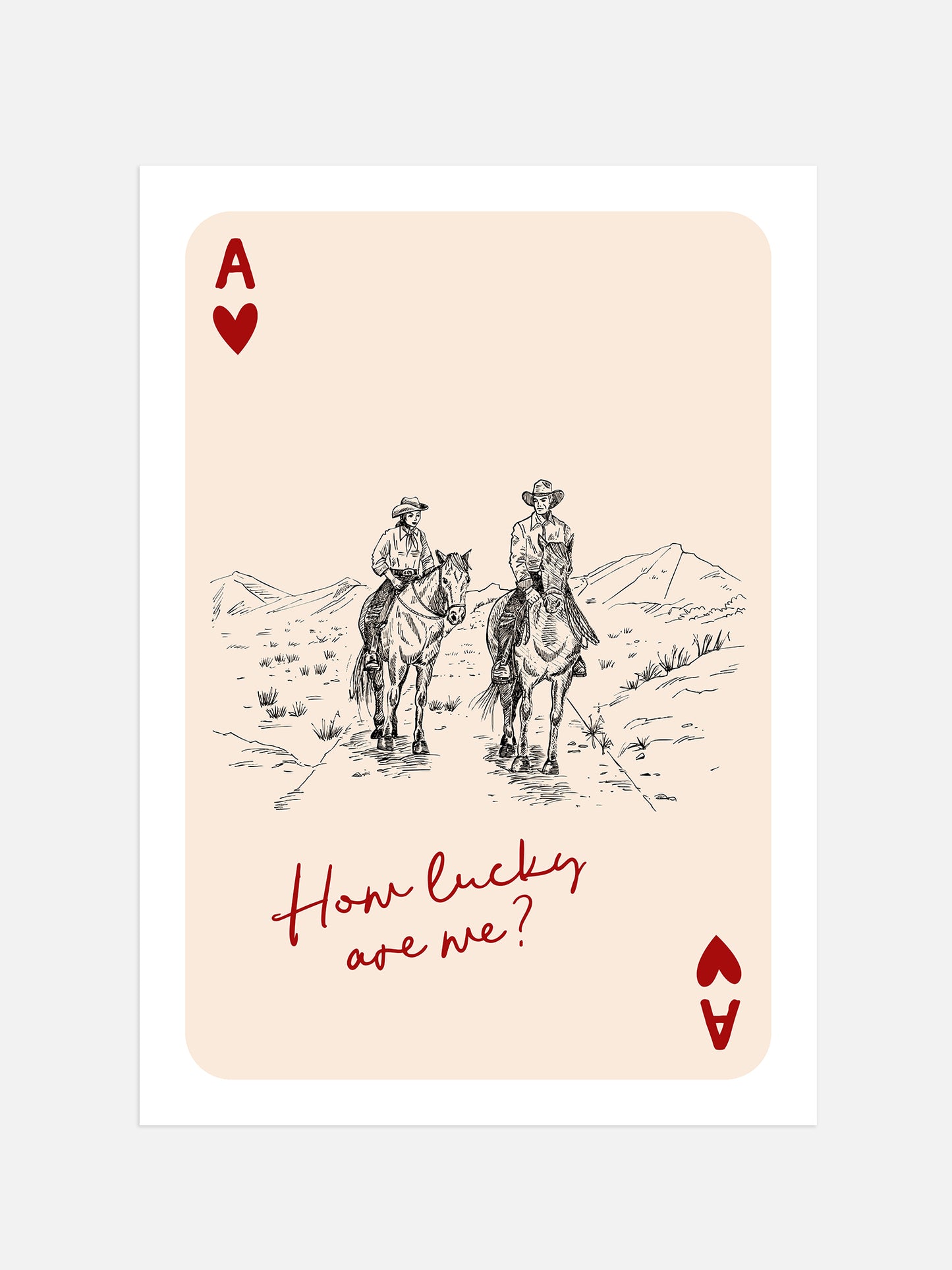 Western Playing Card Print | Digital Download