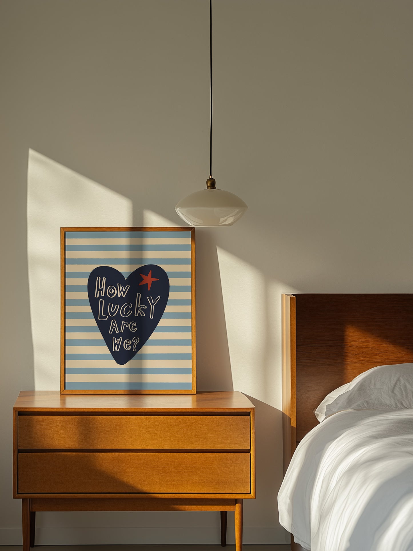 How Lucky Are We, Blue Stripes Print | Download