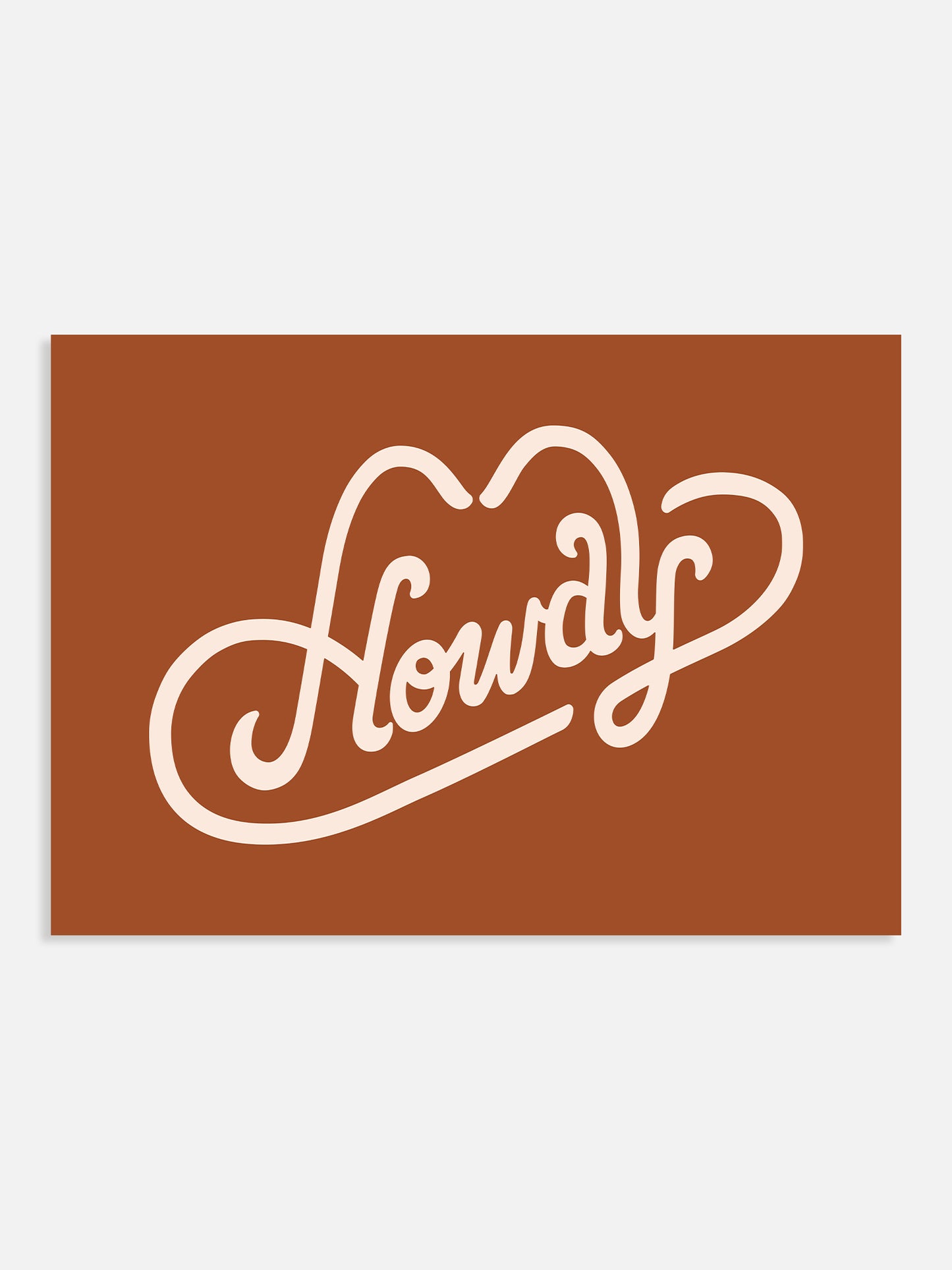 Howdy Typography Poster