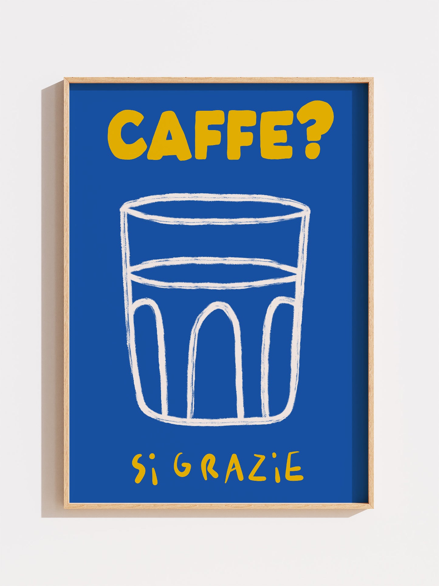 Blue Caffe Art Print