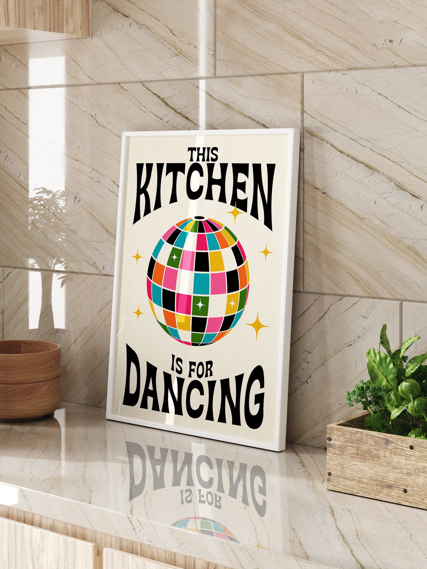 set of 3 prints | digital download – luxe poster co... This Kitchen Is For Dancing Poster – Luxe Poster Co