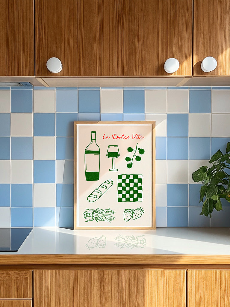 Food Illustrations Print | Green