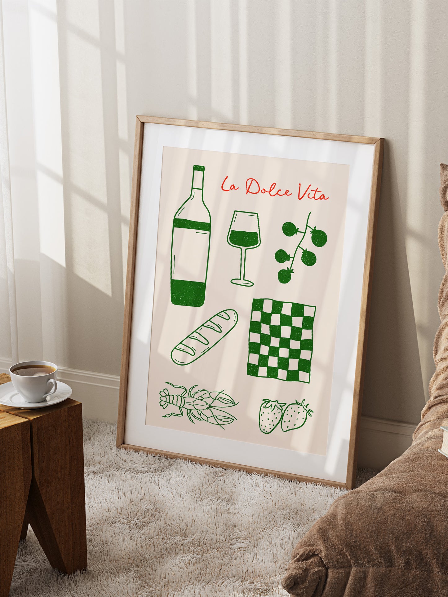 Food Illustrations Print | Green