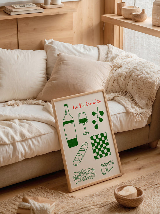 Food Illustrations Print | Green