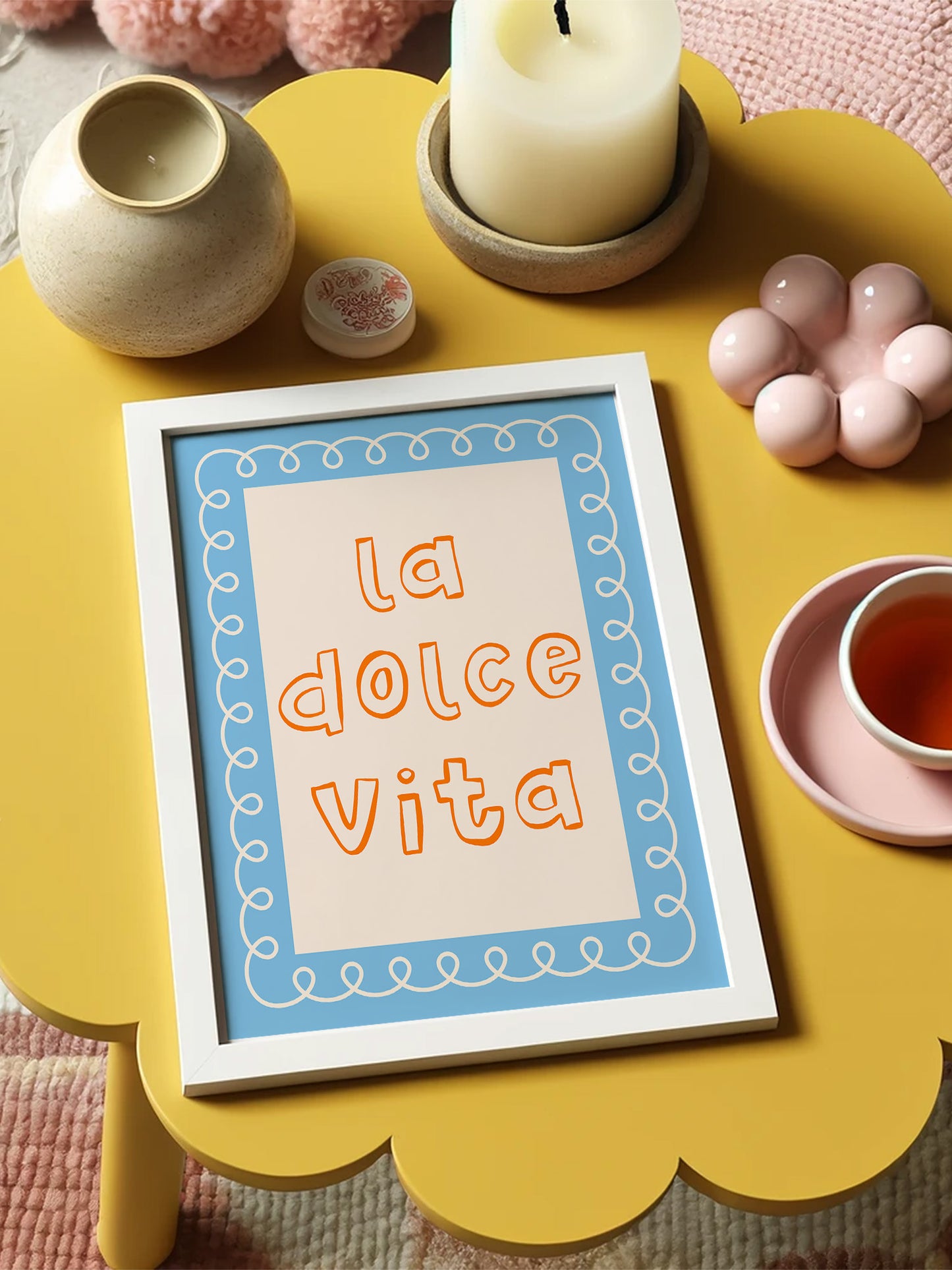 La Dolce Vita, Italian Quote Poster