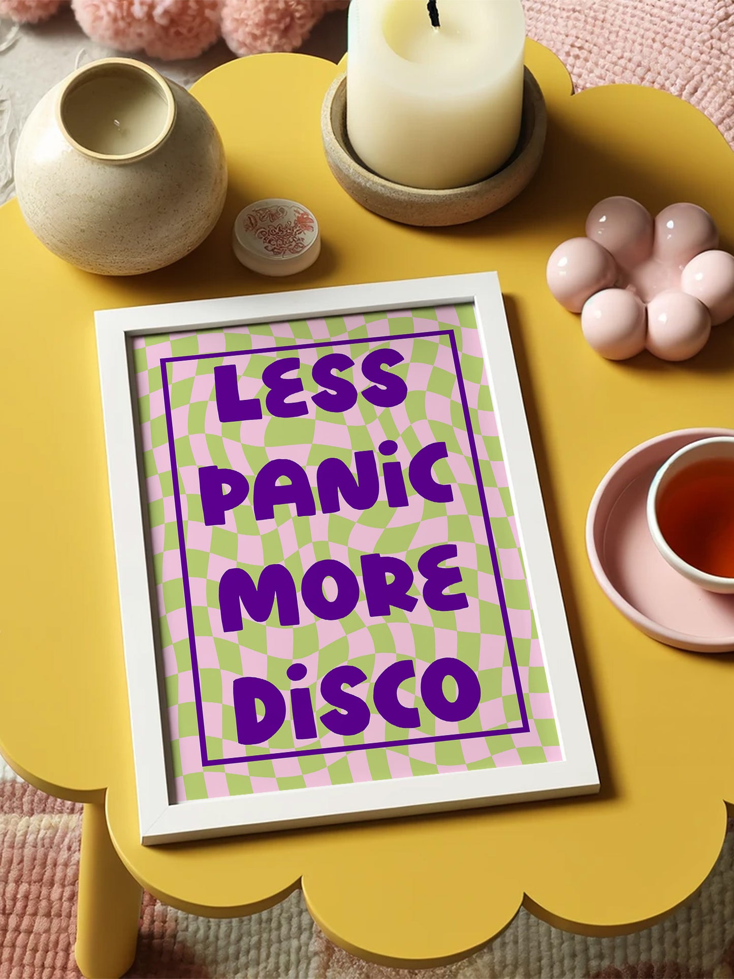 Less Panic More Disco Poster