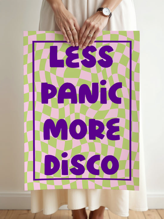 Less Panic More Disco Poster