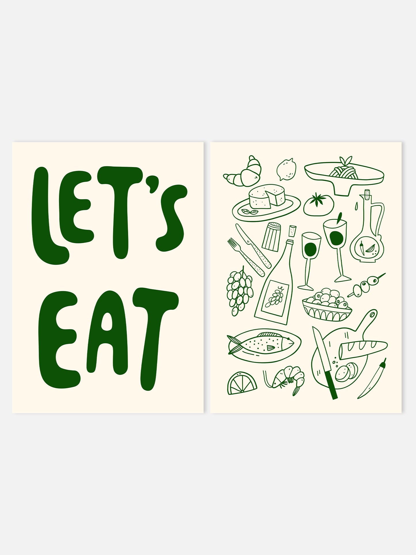 Let's Eat Print Set