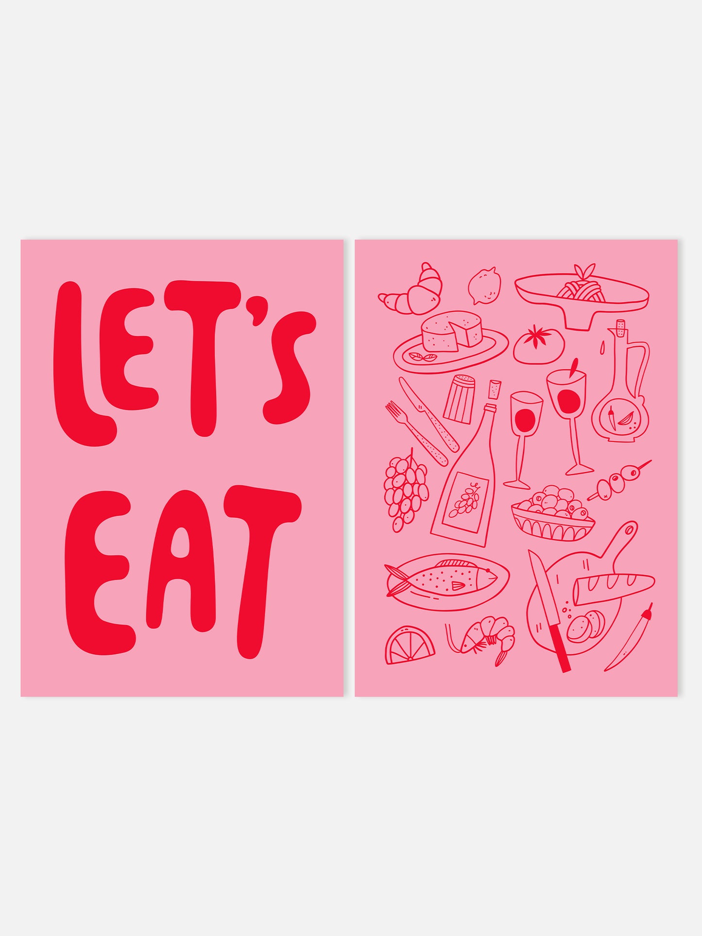 Let's Eat Print Set