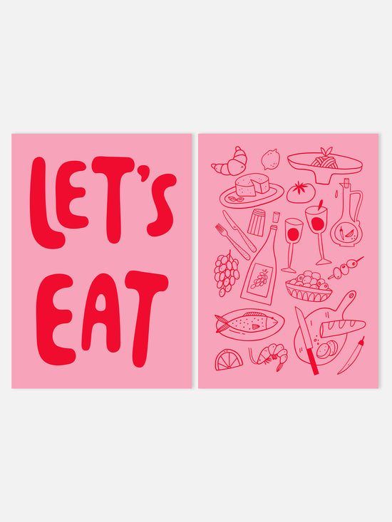 Let's Eat Print Set