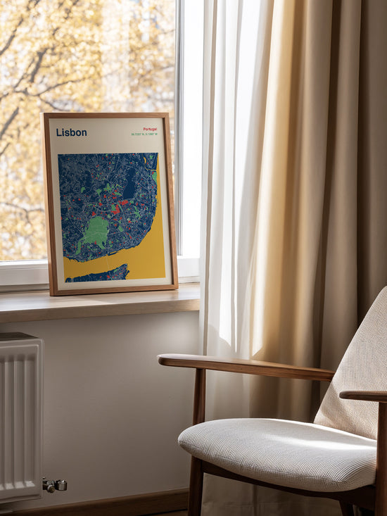 Lisbon City Map Print