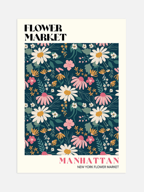Manhattan Flower Market Poster
