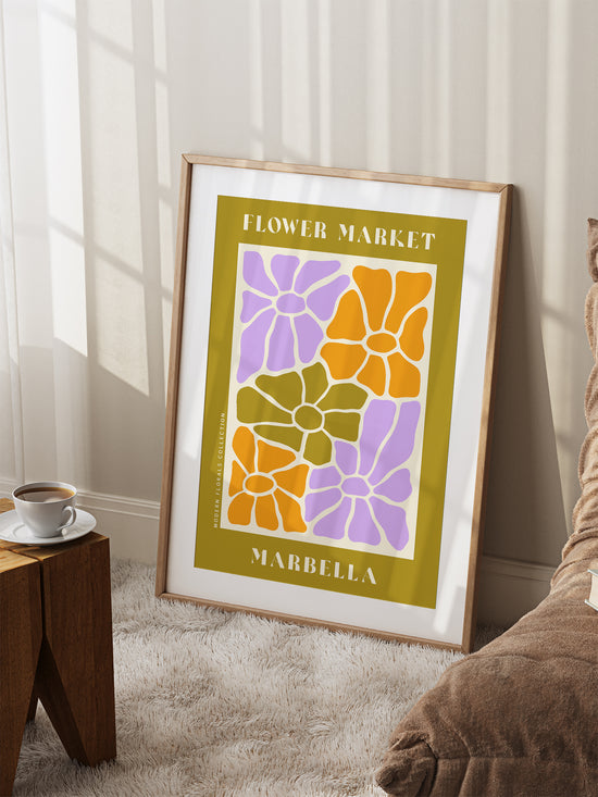 Marbella Flower Market Poster
