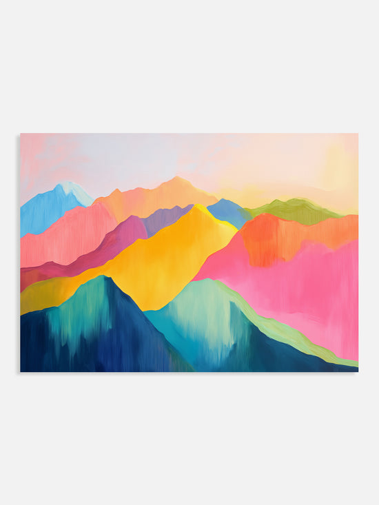 Colourful Mountain Print | Digital Download