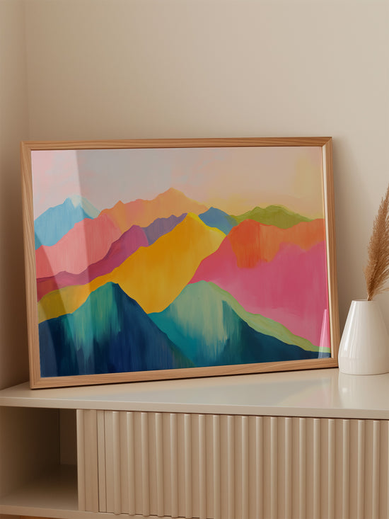 Colourful Mountain Print | Digital Download