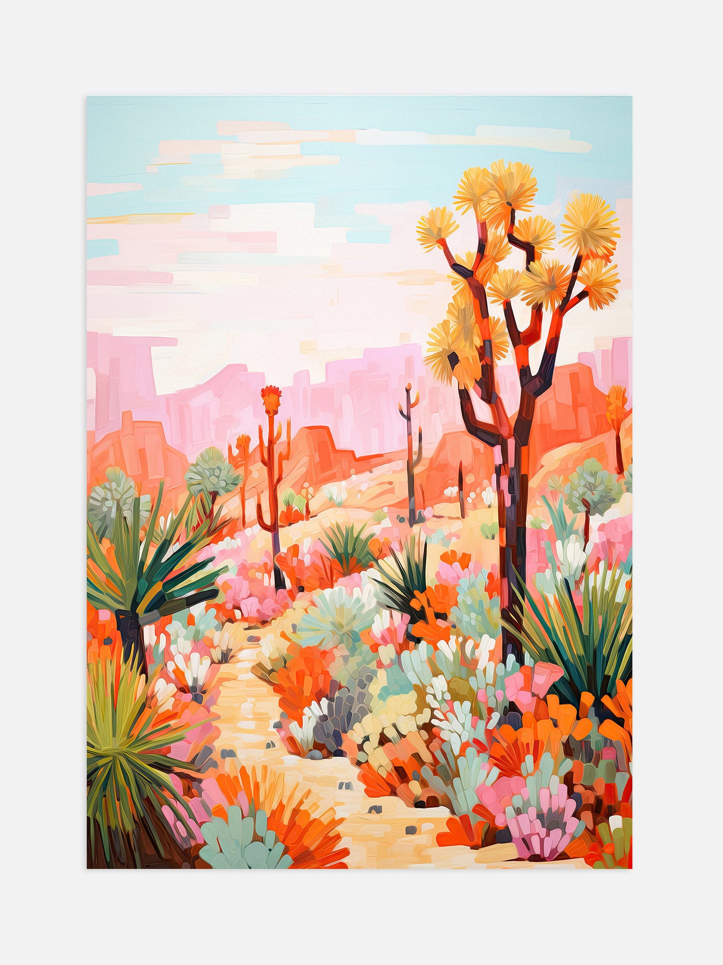 Pastel Western Landscape Art Print