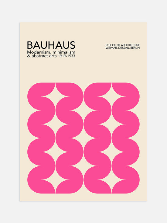 Pink Maximalist Bauhaus Poster