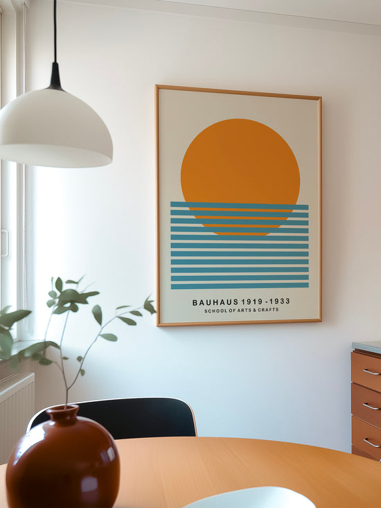 Minimal Bauhaus Sun Poster | Digital Download