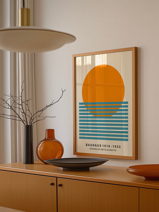 Minimal Bauhaus Sun Poster | Digital Download