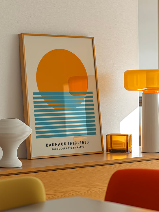 Minimal Bauhaus Sun Poster | Digital Download