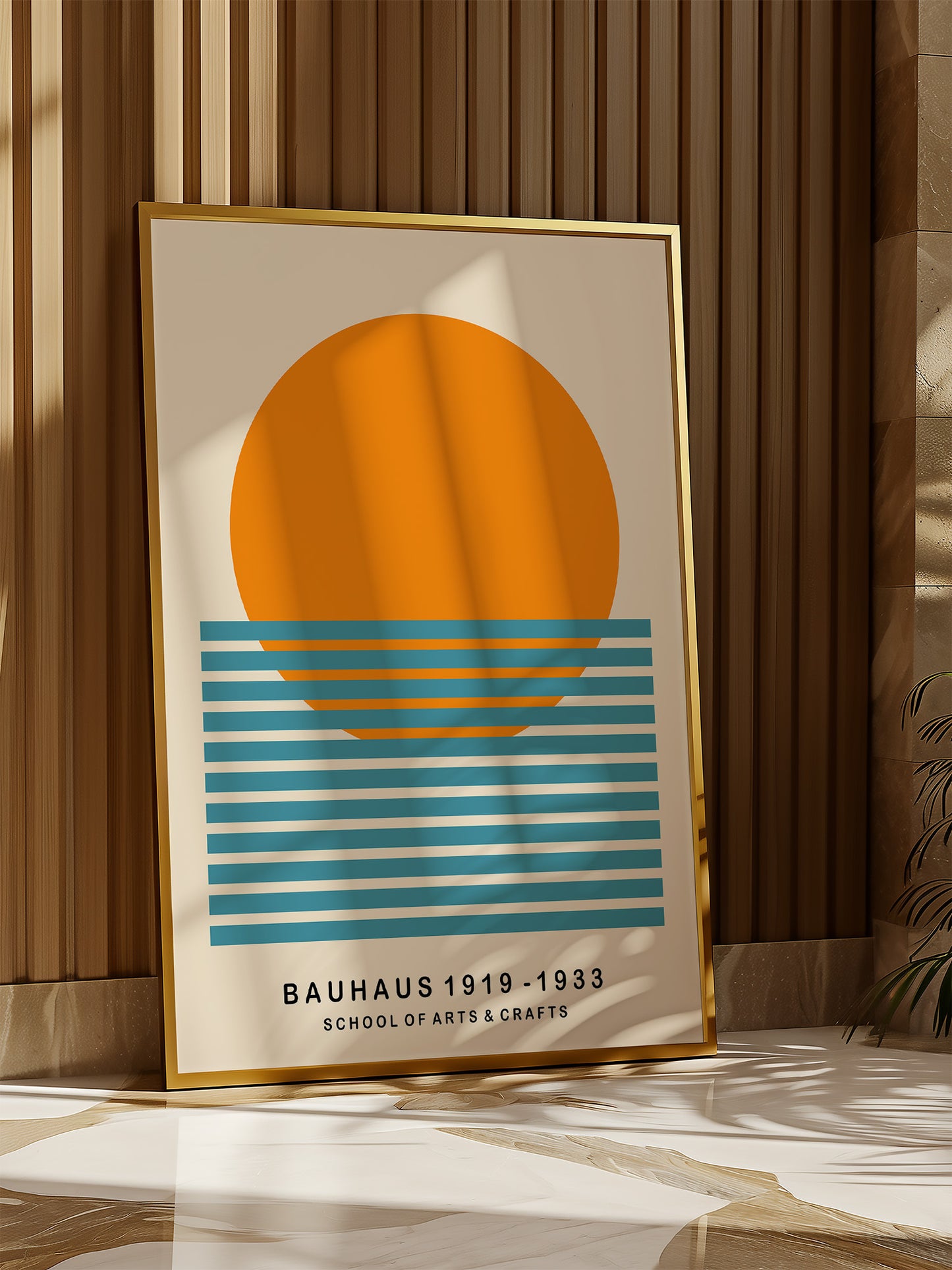 Minimal Bauhaus Sun Poster | Digital Download