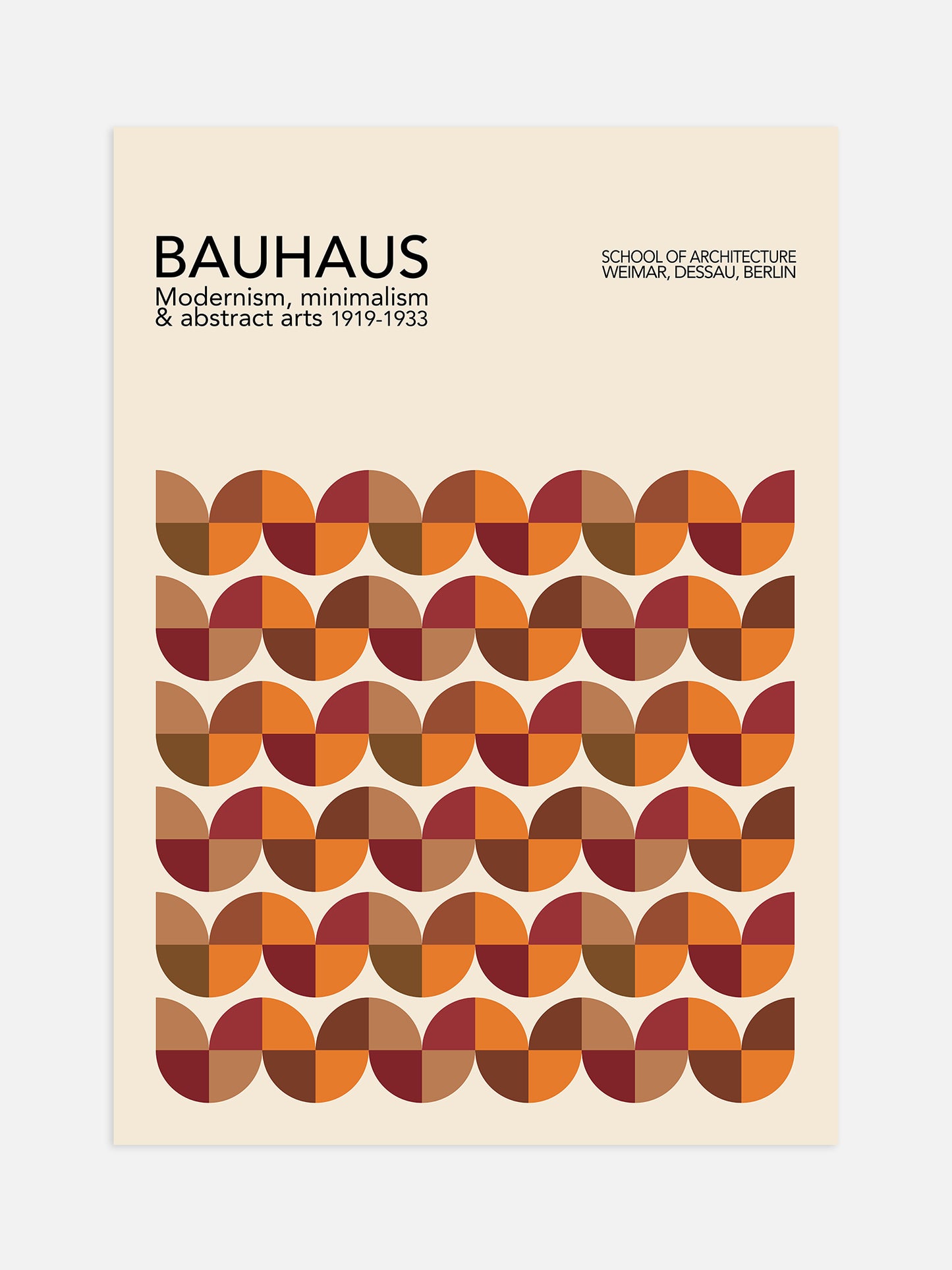 Earthy Colours Bauhaus Poster