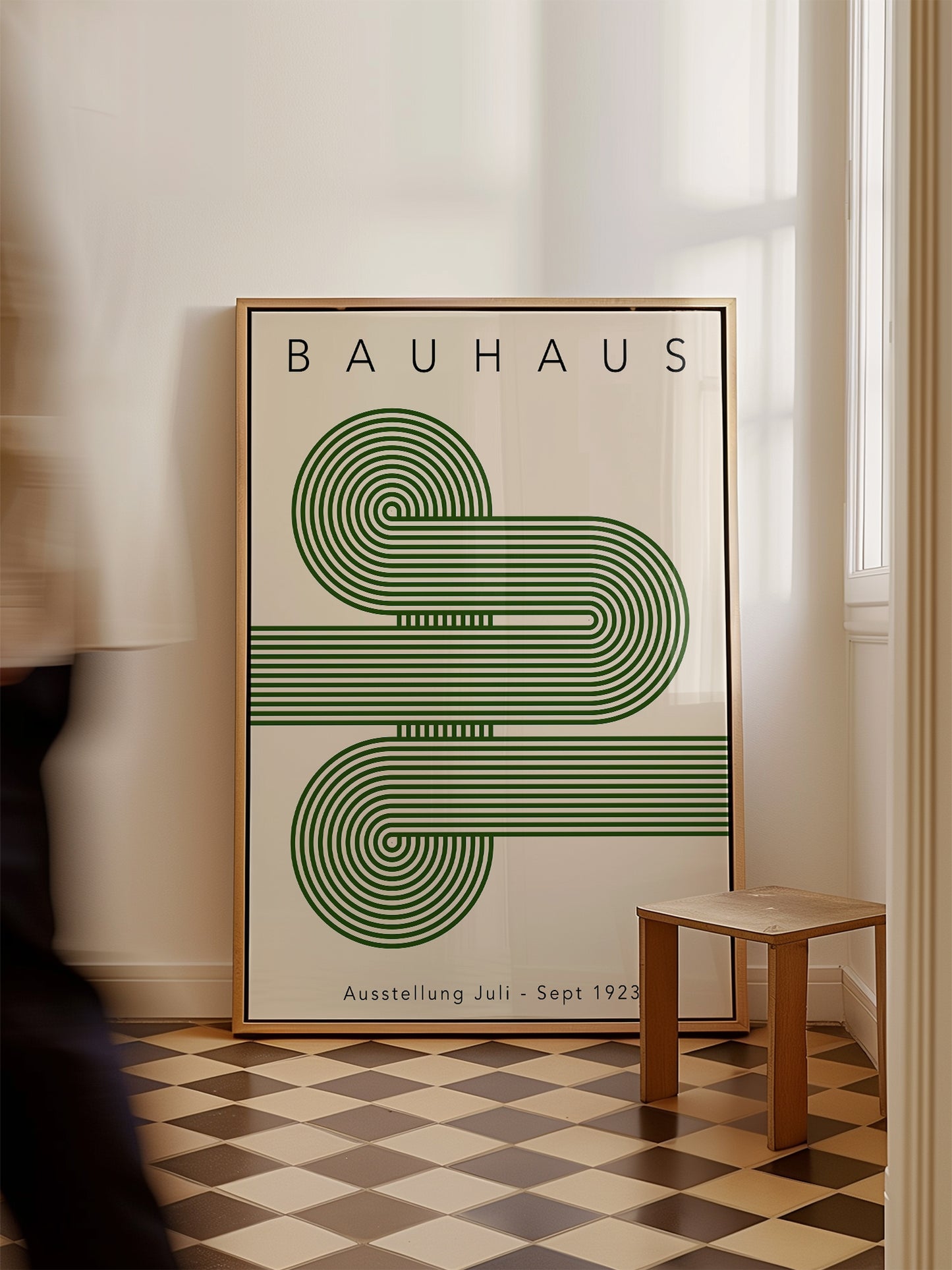 Set Of 2 Green Bauhaus Prints | Digital Download