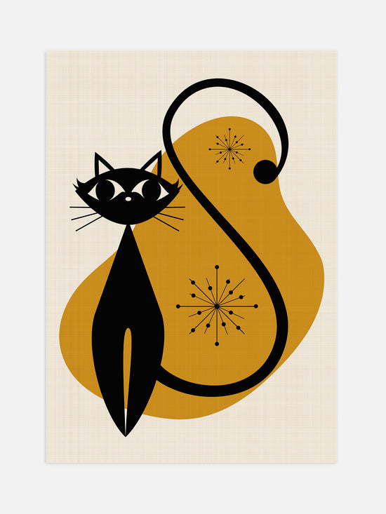 Mid Century Cat Poster