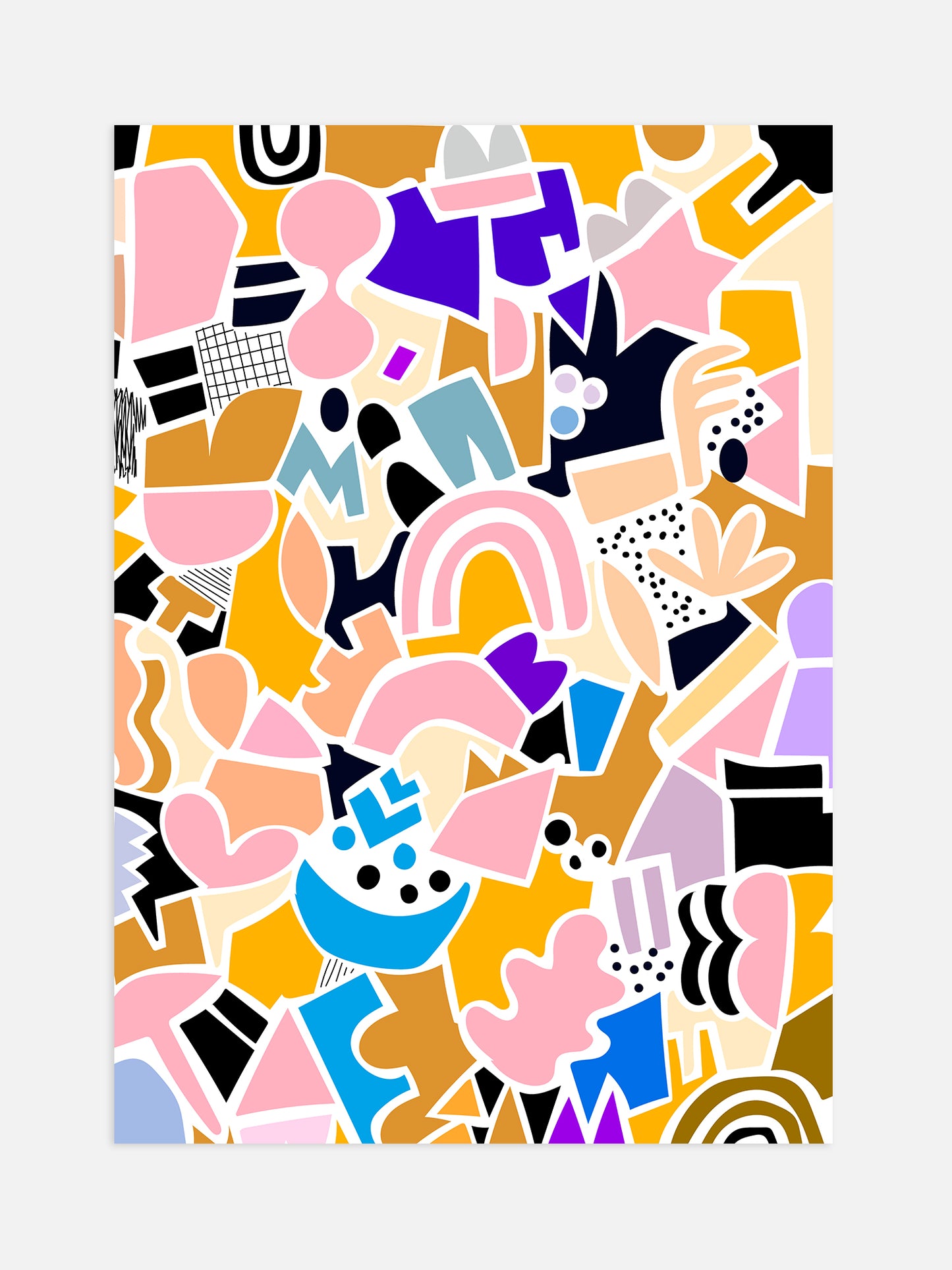 Matisse Inspired Cut Outs Poster