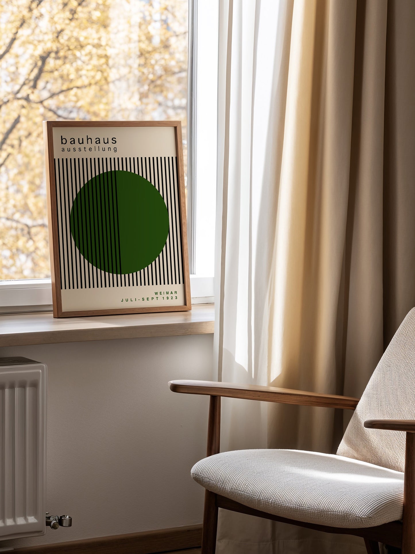 Green Circle Bauhaus Print