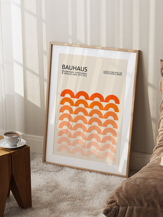 Orange Arches Bauhaus Poster